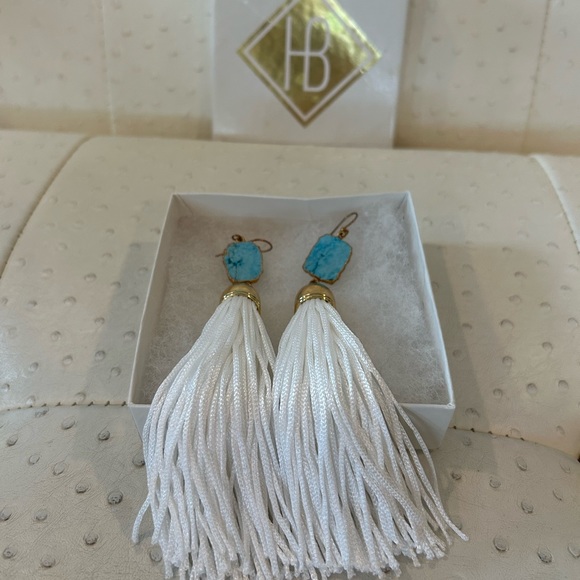 Hillberg and Berk Jewelry - Hillberg and Berk Tassle and Turqoise Earrings